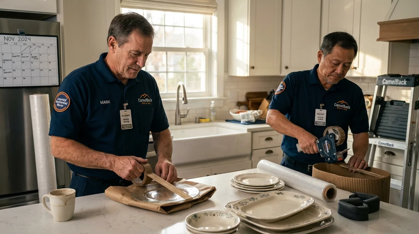 Professional crew packing kitchen dishware in Thomasville, AL